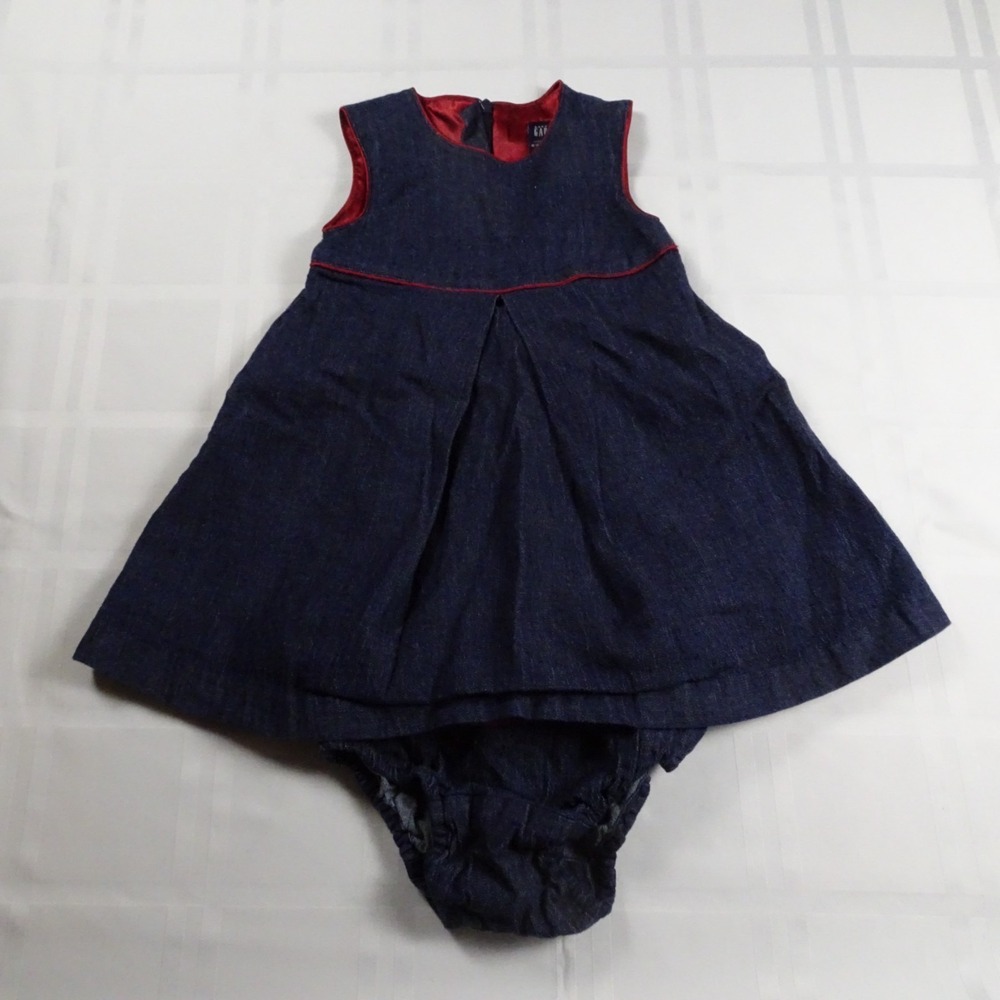 Vintage Baby Gap Denim Dress and Bloomers. 12-18 months.‎
